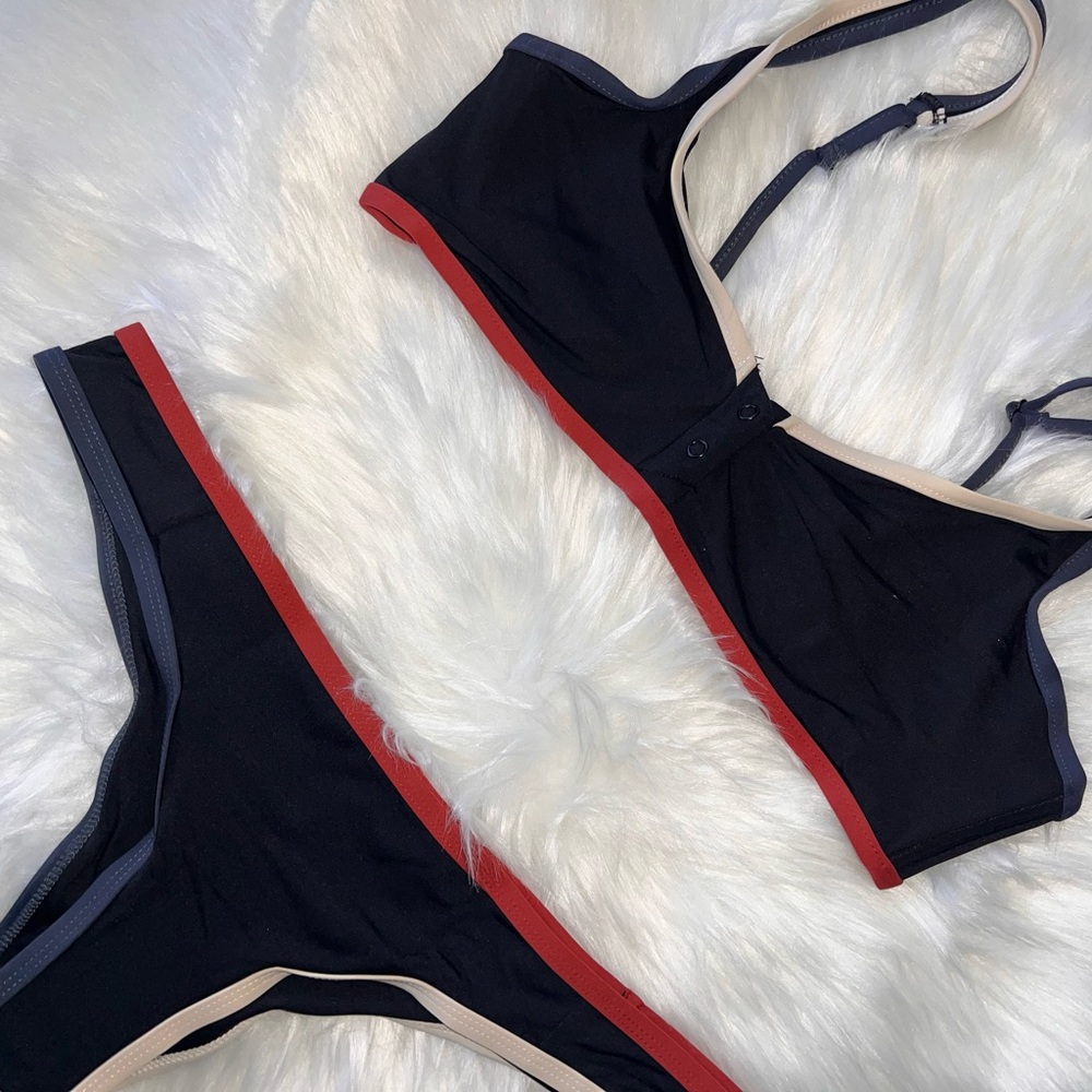 Tavik Black and Red Swimwear